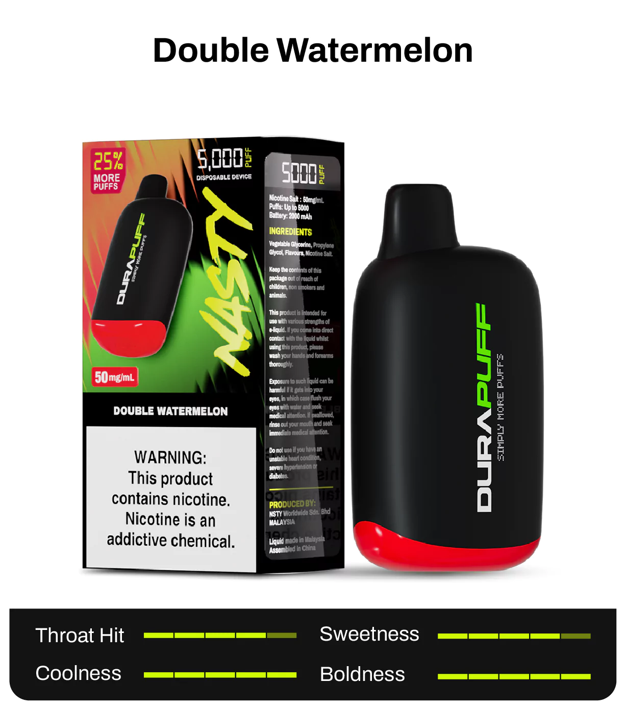 Nasty Durapuff 5k Double Watermelon