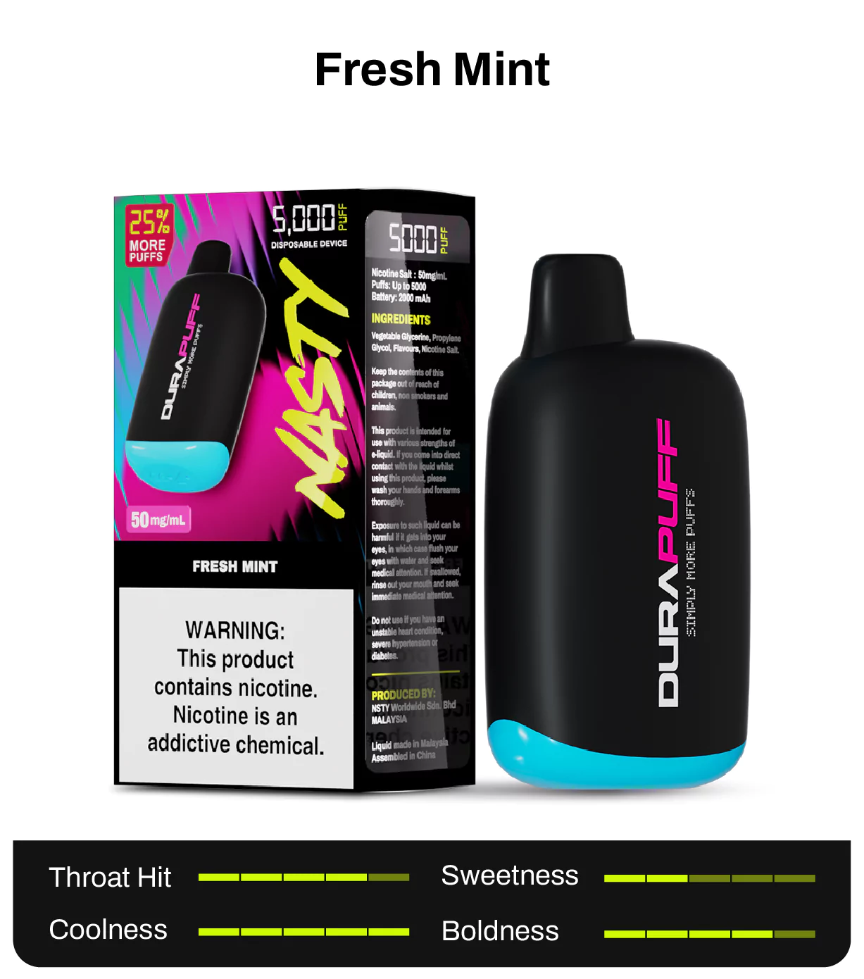 Nasty Durapuff 5k Fresh Mint