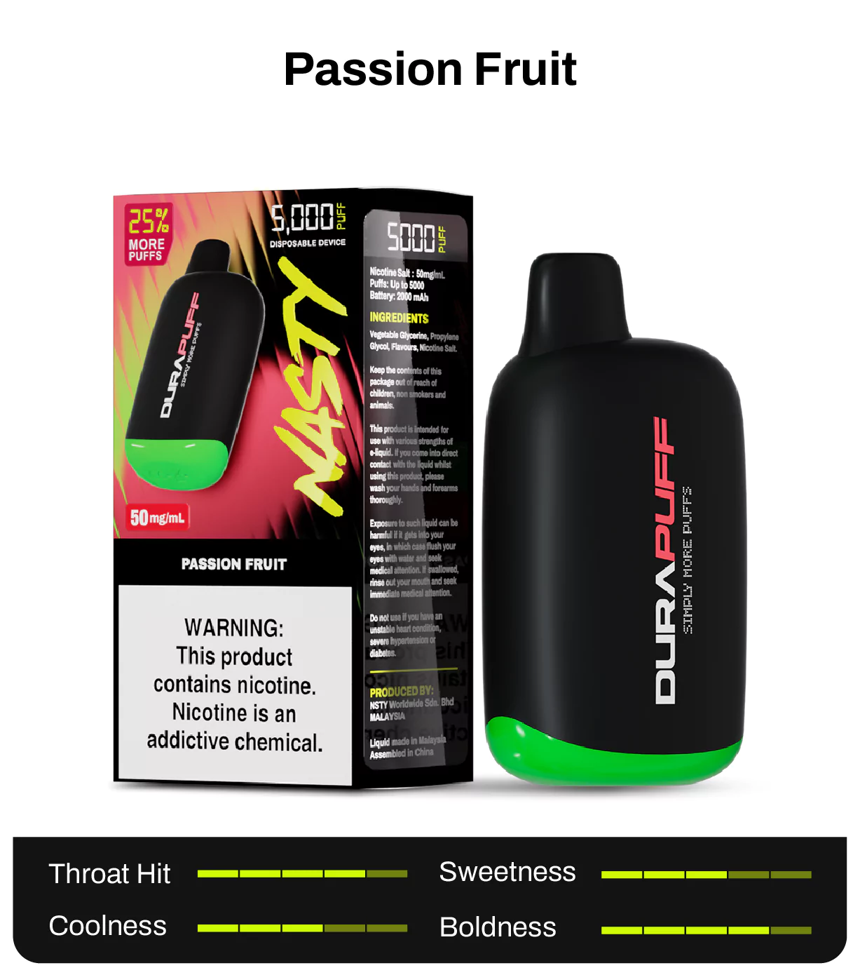 Nasty Durapuff 5k Passion Fruit