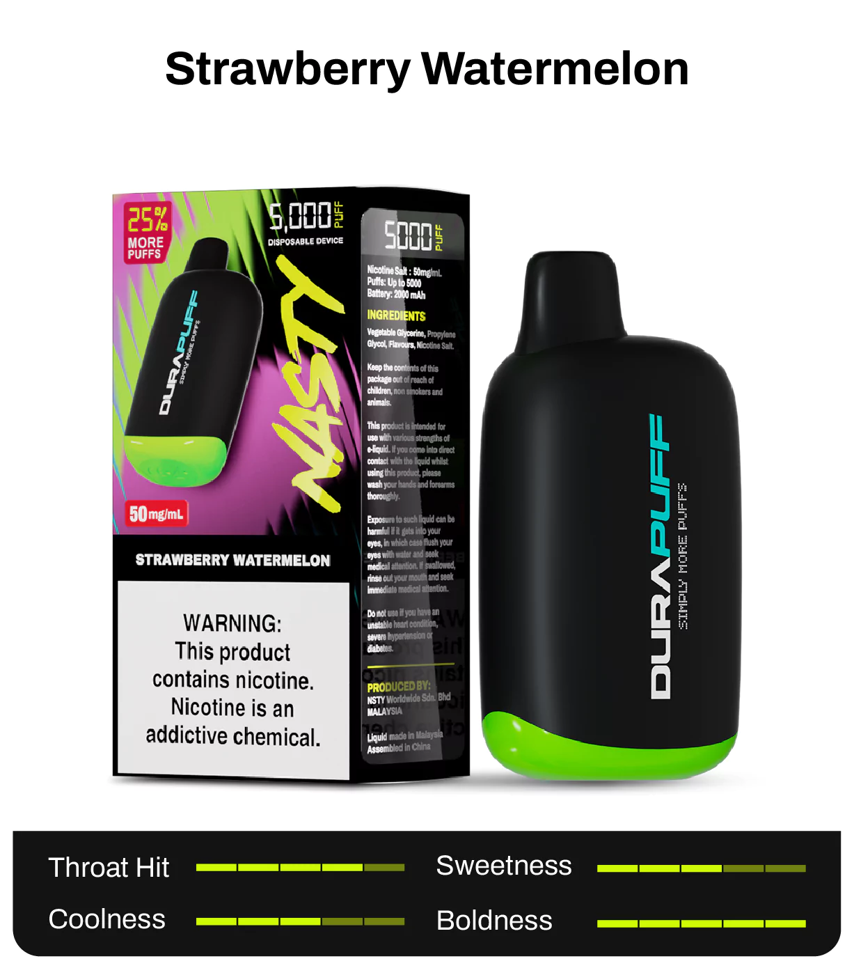 Nasty Durapuff 5k Strawberry Watermelon